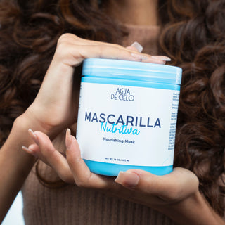 mascarilla pelo seco agua de cielo