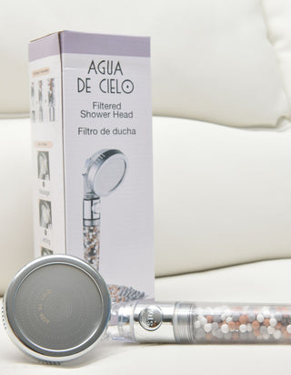 shower head with filter with minerals