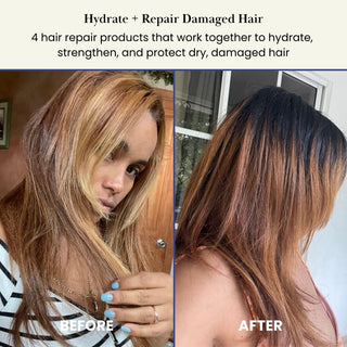 Agua de Cielo hair repair products damaged hair before after