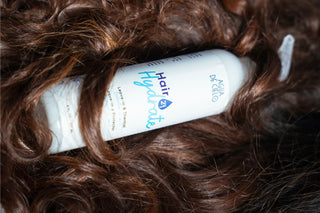 heat protection spray hair agua de cielo in hair