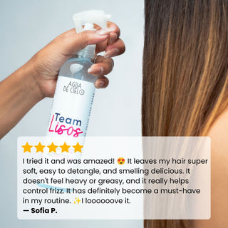 Heat protection spray straightening hair