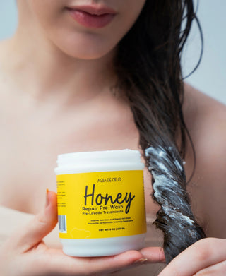 honey hair mask pre shampoo treatment by agua de cielo