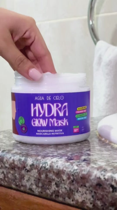 agua de cielo hydra glow organic hair mask for damaged hair